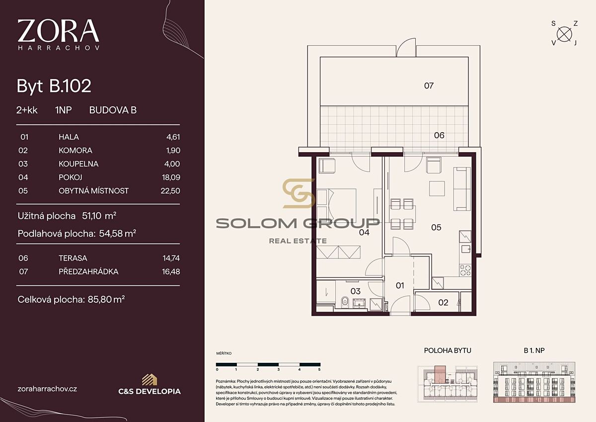 Prodej bytu 2+kk 54 m² – fotografie 4