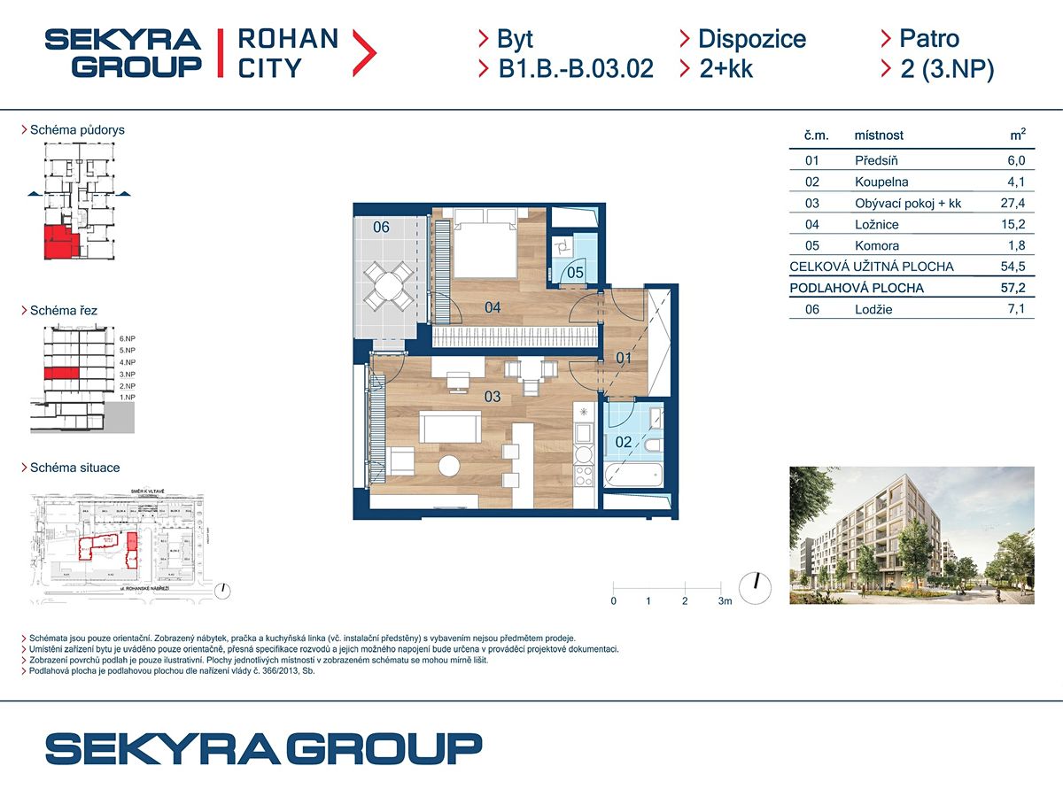 Prodej bytu 2+kk 55 m² – fotografie 2