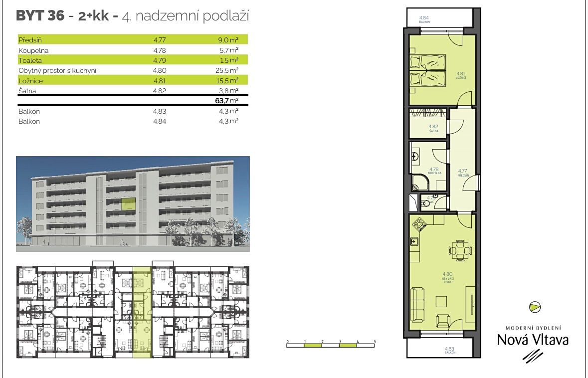 Prodej bytu 2+kk 64 m² – fotografie 4