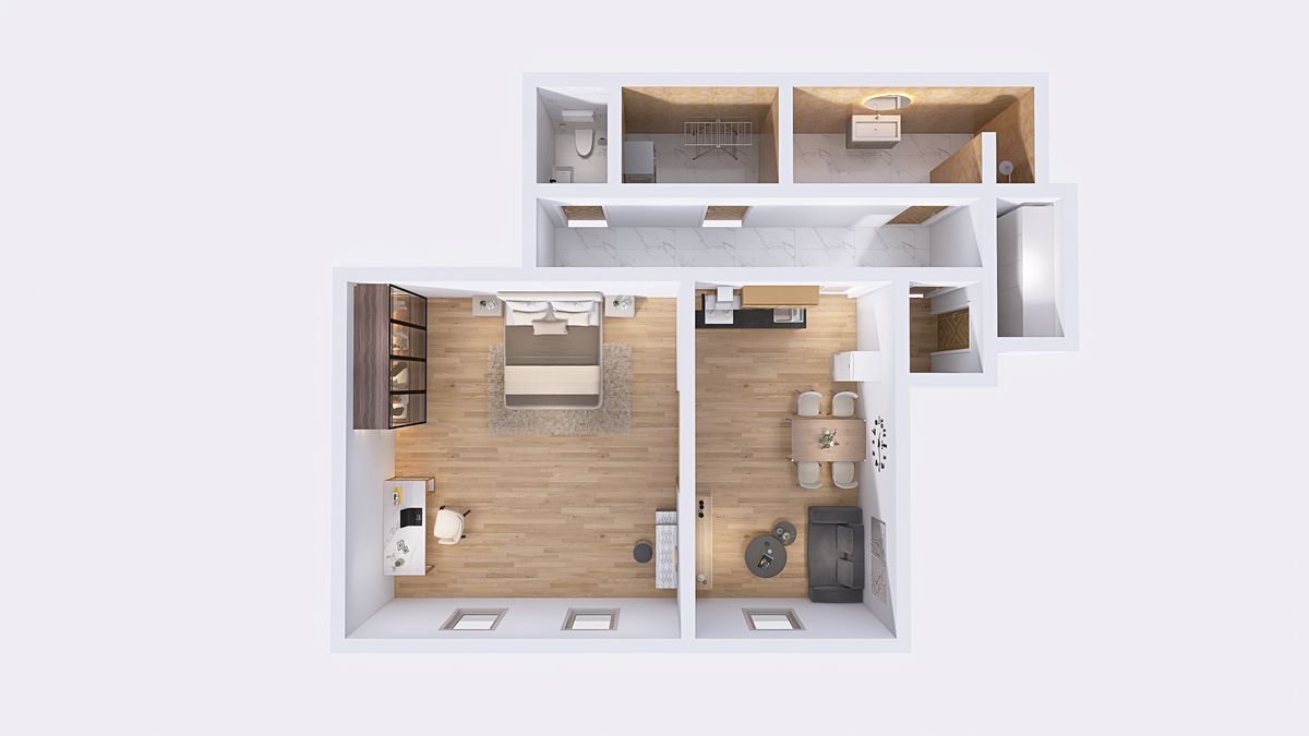 Pronájem bytu 2+kk 60 m² – fotografie 4