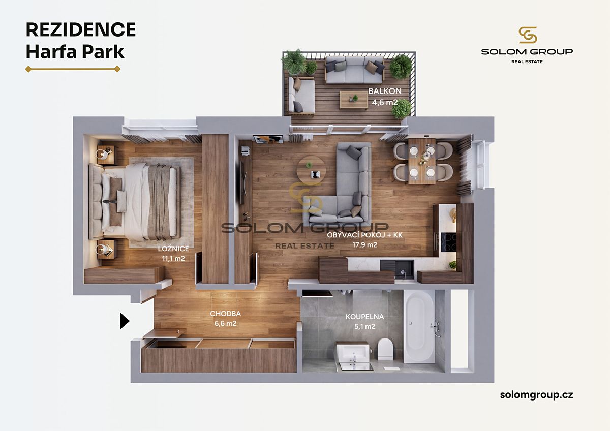 Prodej bytu 2+kk 46 m² – fotografie 4