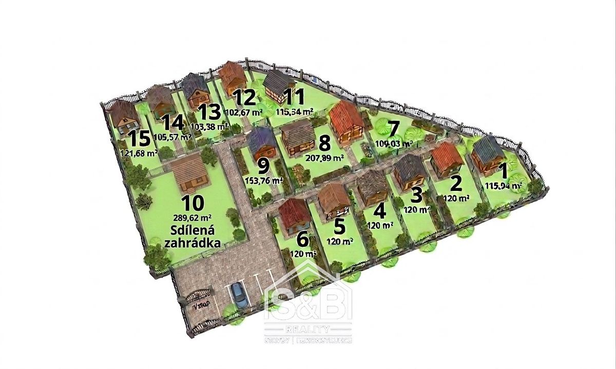 Pronájem zahrady 154 m²