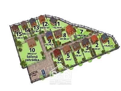Pronájem zahrady 154 m²