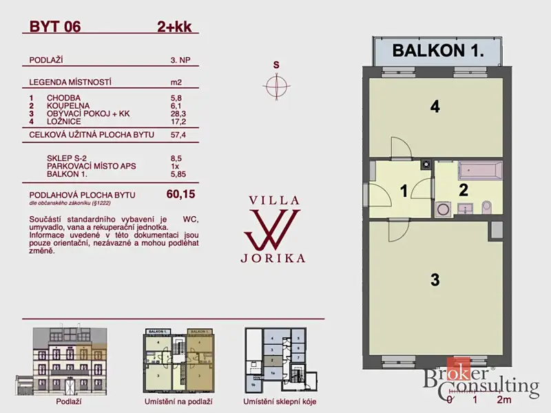 Prodej bytu 2+kk 57 m², Kladno – náhled fotky 2