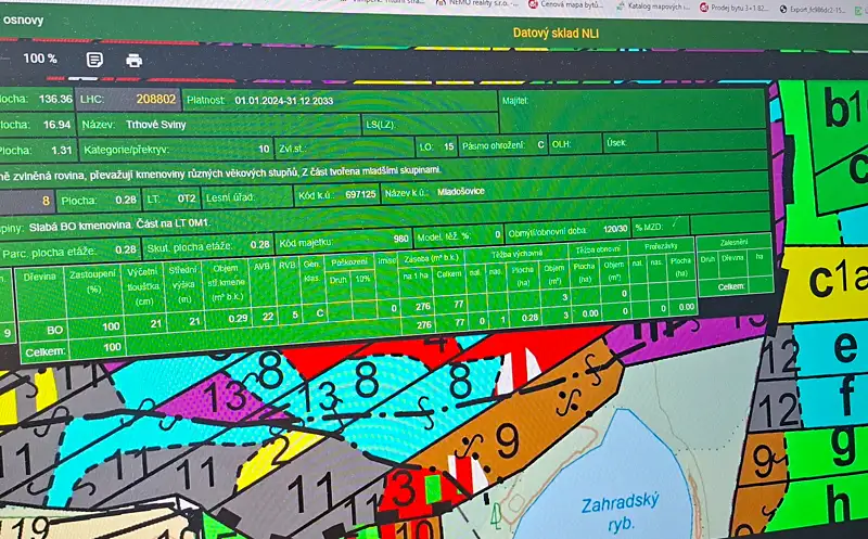 Prodej lesa 13103 m², Mladošovice – náhled fotky 3
