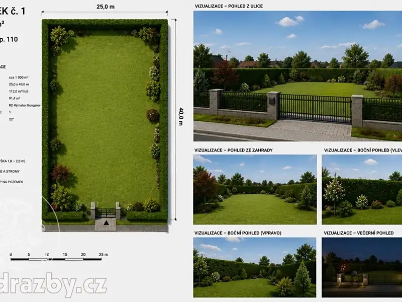 Prodej stavebního pozemku 1000 m², Kozomín – náhled fotky 2