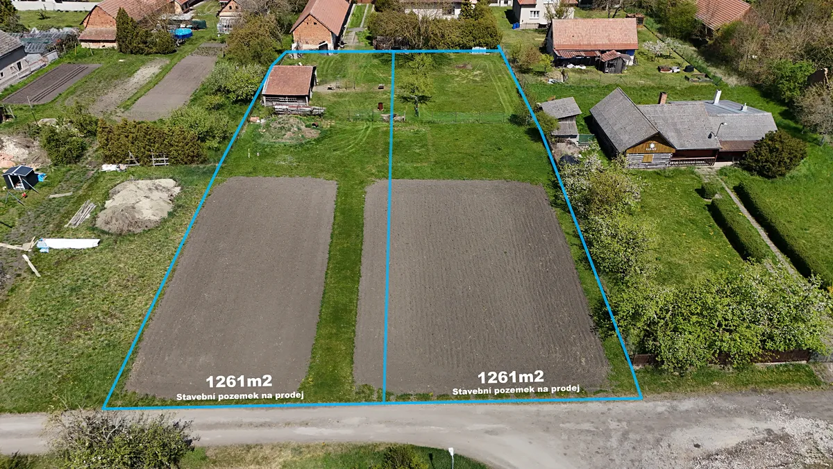 Prodej stavebního pozemku 1261 m²