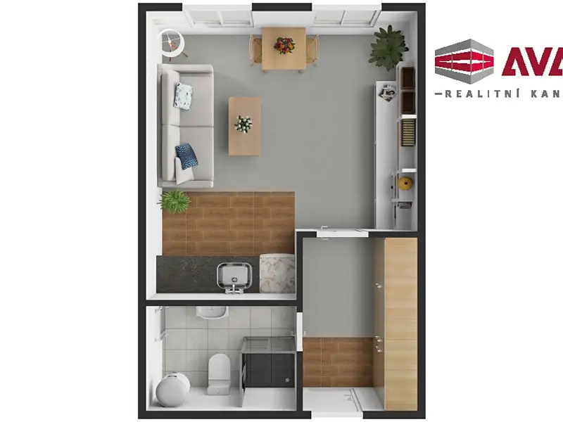 Pronájem bytu 1+kk 25 m², Opava – náhled fotky 2