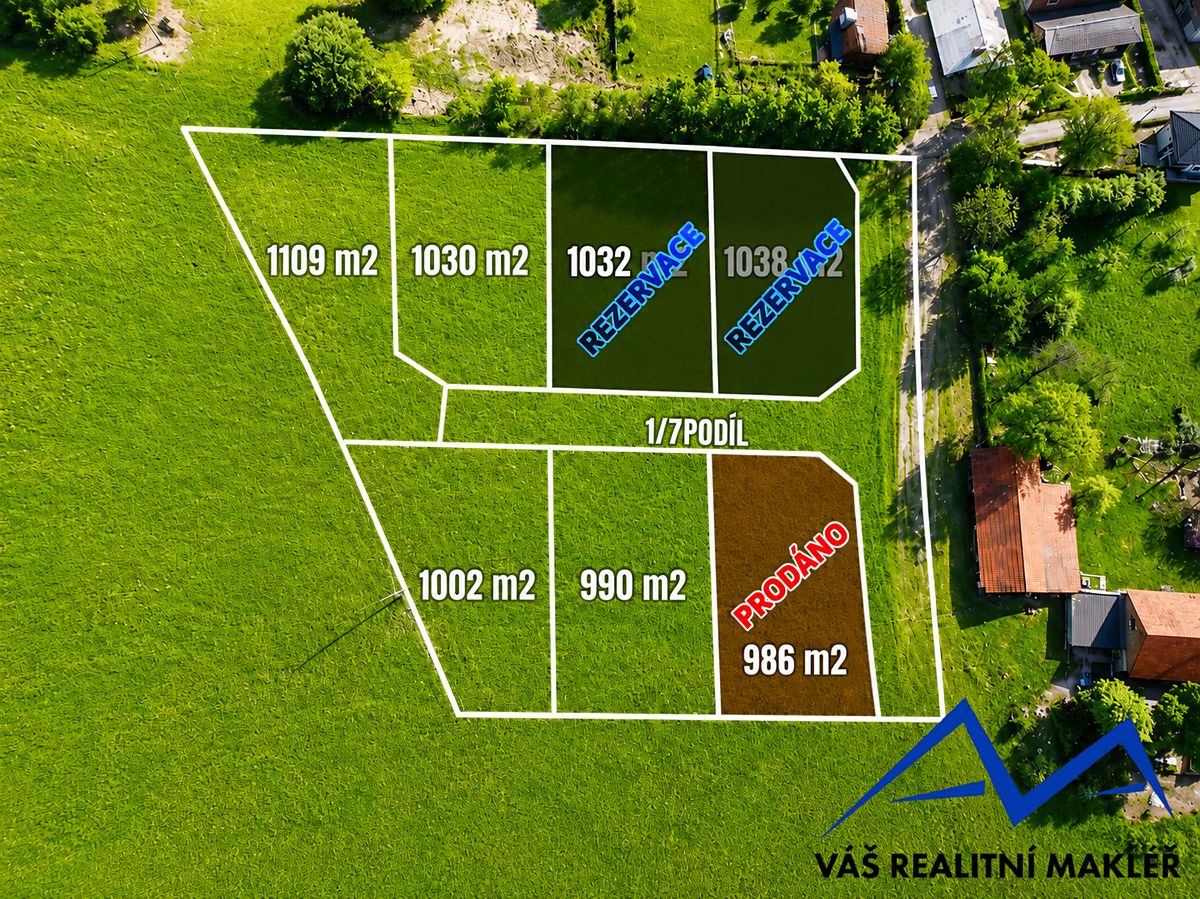 Prodej stavebního pozemku 1030 m²