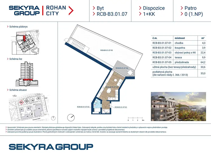 Prodej bytu 1+kk 30 m², Praha – náhled fotky 2