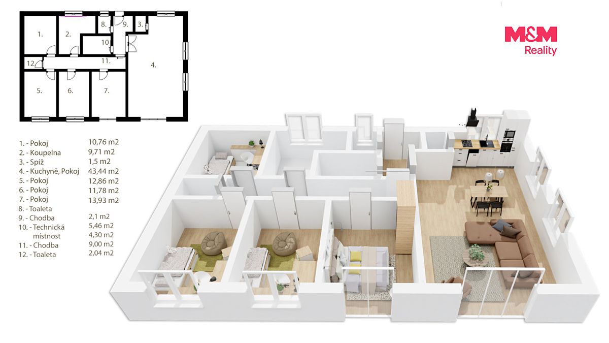 Prodej rodinného domu 129 m², pozemek 2404 m² – fotografie 3