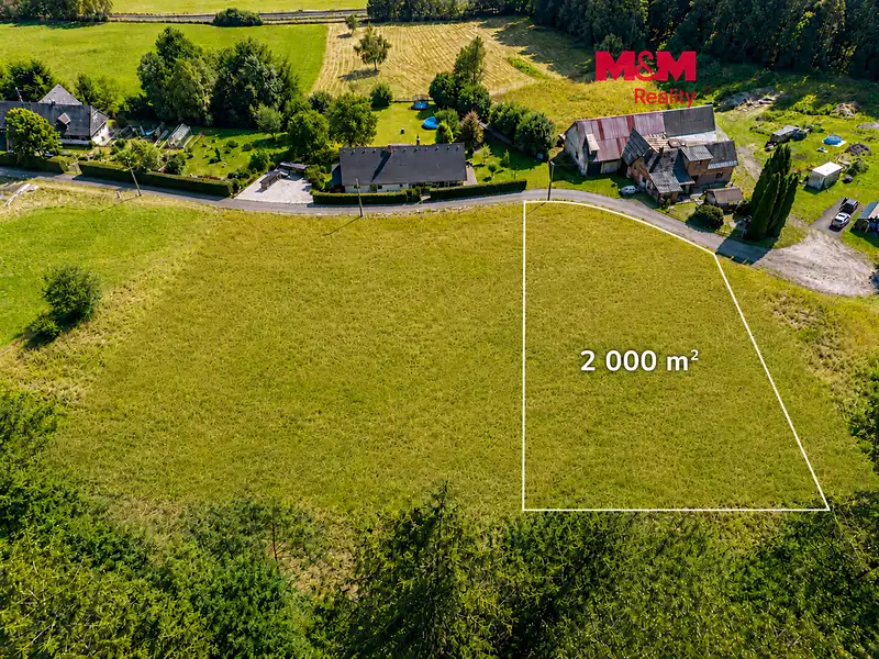 Prodej stavebního pozemku 2000 m², Mostek – náhled fotky 1