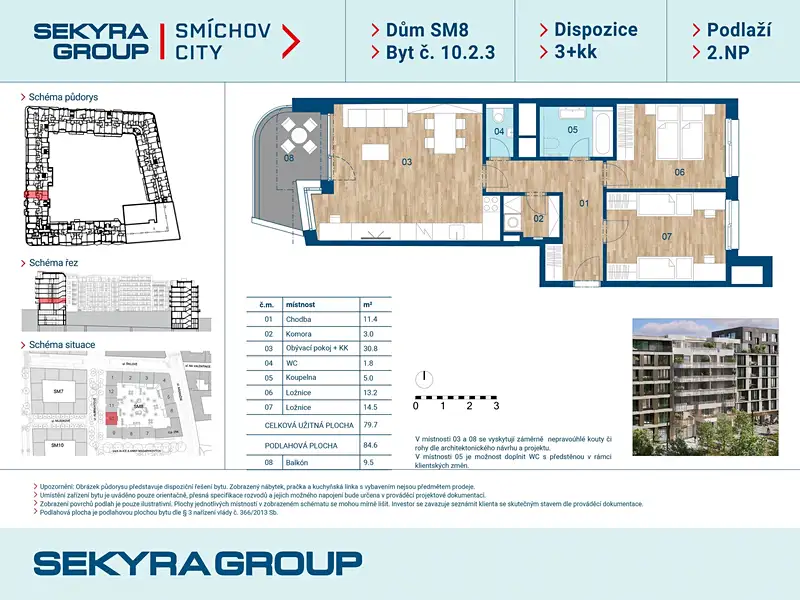 Prodej bytu 3+kk 80 m², Praha – náhled fotky 2