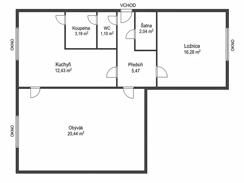 Prodej bytu 2+1 62 m², Litoměřice – náhled fotky 2