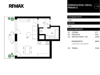 Wohnung 1+kk zum Kauf, 38 m² (3 von 23)