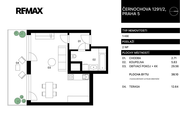 Wohnung 1+kk zum Kauf, 38 m² (3 von 23)