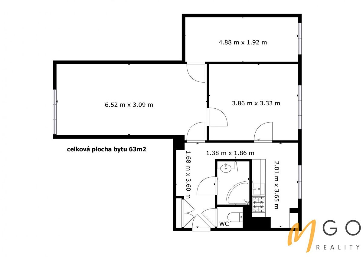 Prodej bytu 3+1 65 m² – fotografie 3