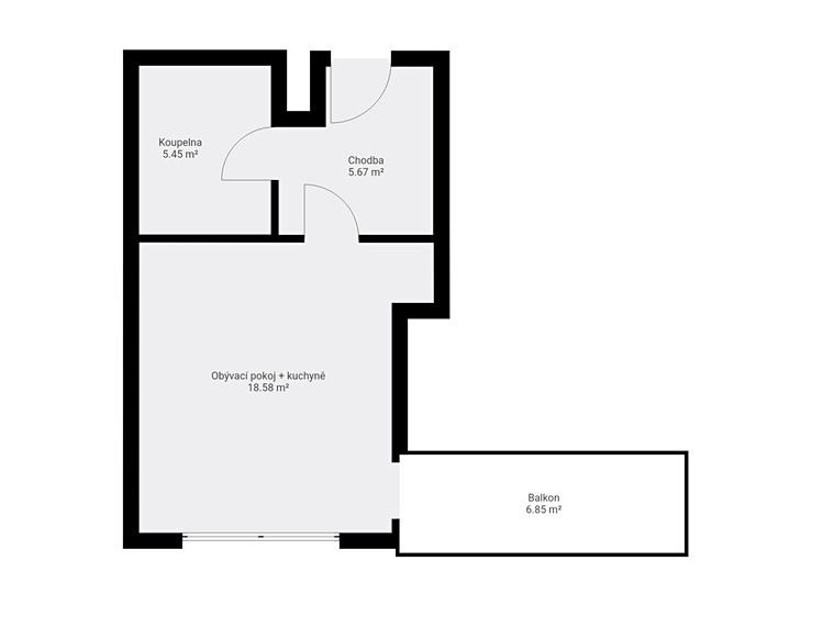 Квартира 1+kk на продаж, 30 м² (15 з 15)
