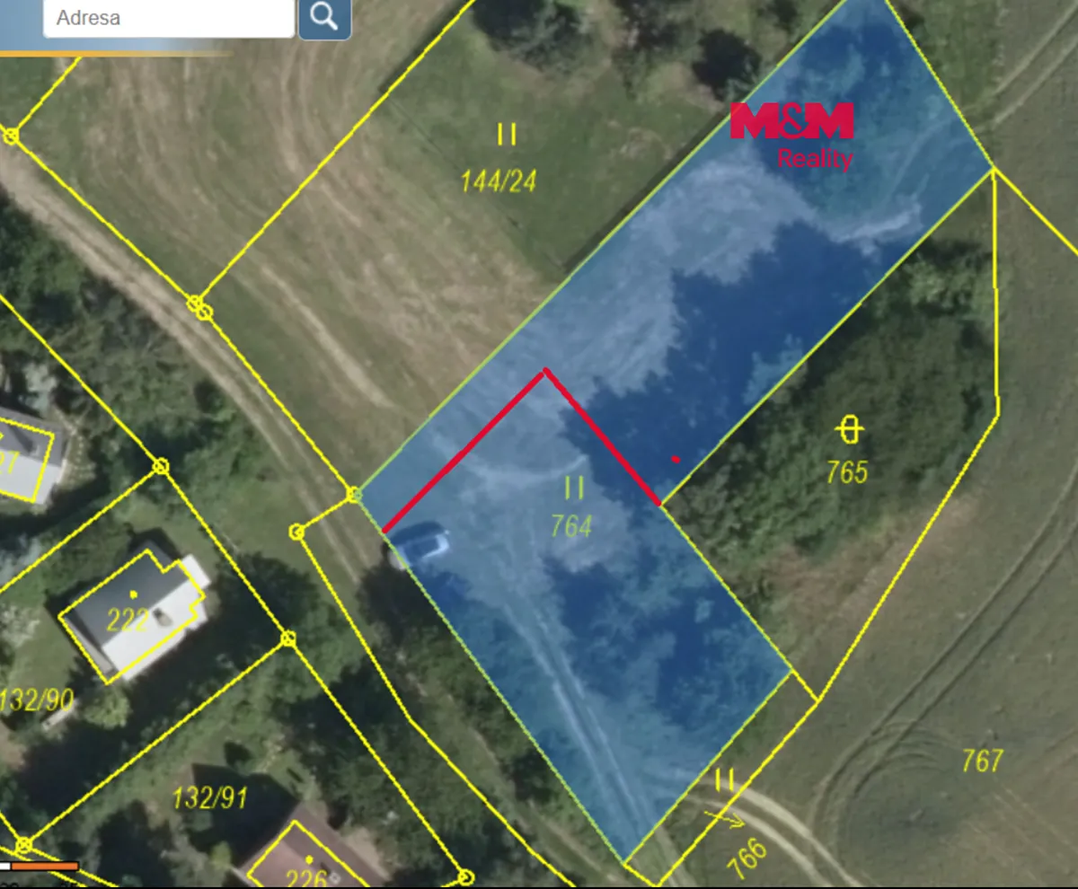 Prodej louky 668 m²