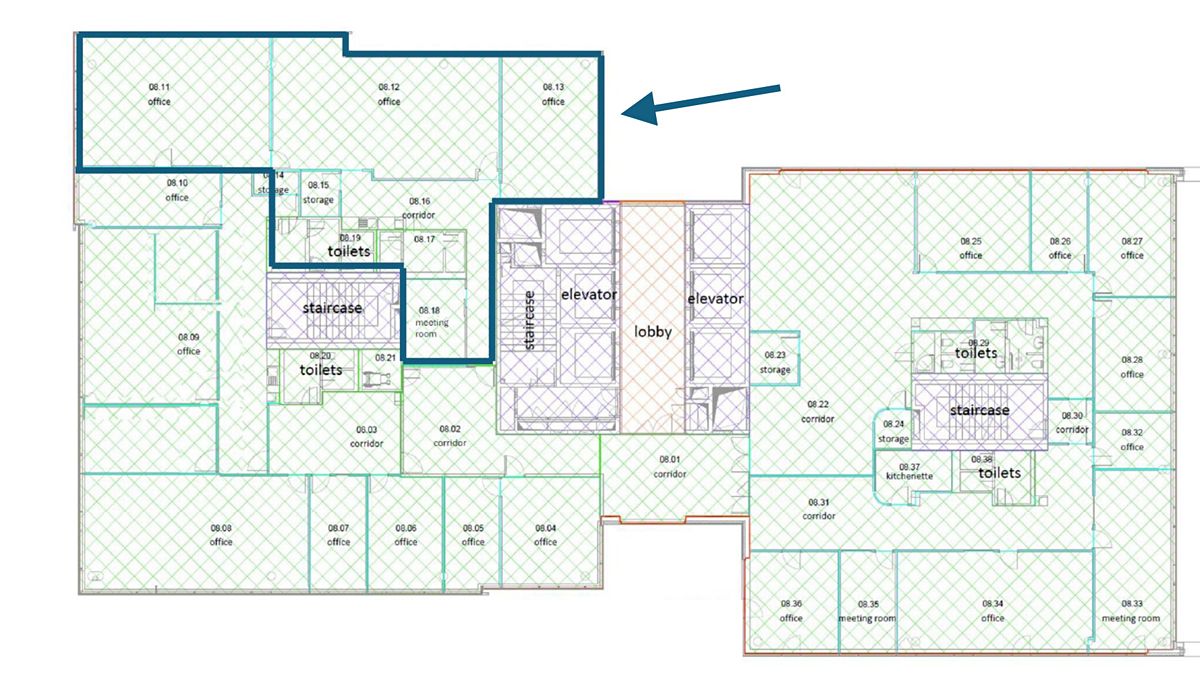 Pronájem kanceláře 244 m² – fotografie 3