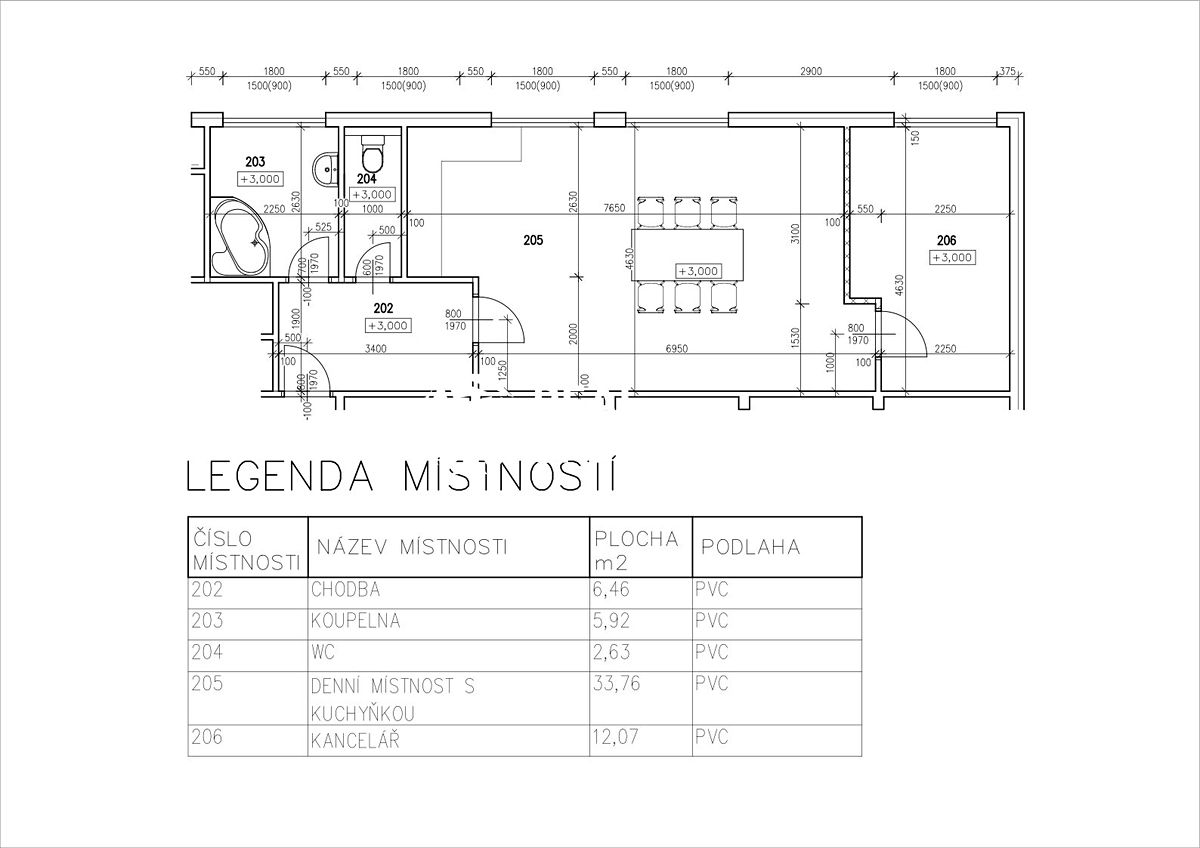 Pronájem bytu 2+kk 60 m² – fotografie 4