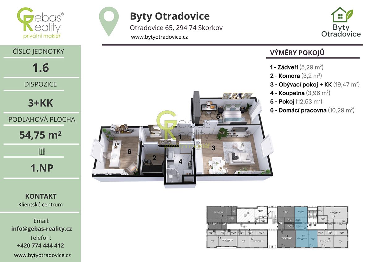 Prodej bytu 3+kk 55 m² – fotografie 2