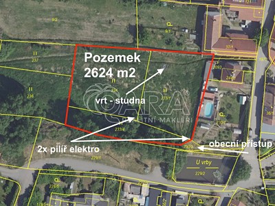Prodej  stavebního pozemku 2 624 m²