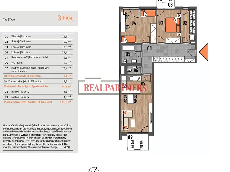 Prodej bytu 3+kk 103 m², Praha – náhled fotky 2