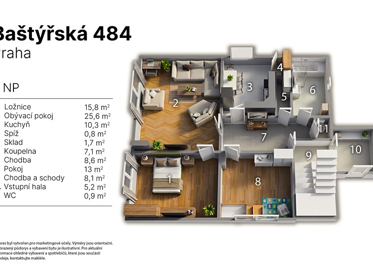 Квартира 3+1 на продаж, 95 м² (9 з 20)