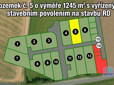 Prodej  stavebního pozemku 1 245 m²