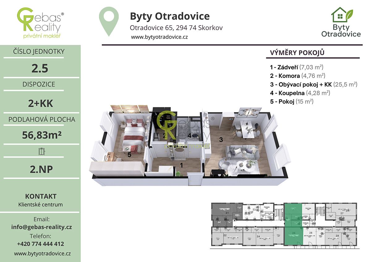 Prodej bytu 2+kk 57 m² – fotografie 4
