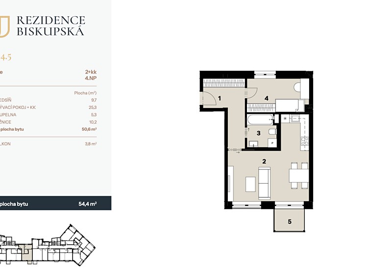 Квартира 2+kk на продаж, 50 м² (6 з 15)