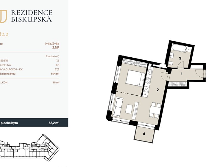 Prodej bytu 2+kk, 51 m² (6 z 15)