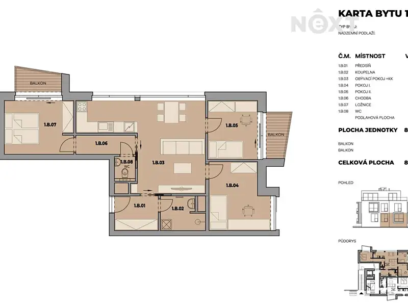 Prodej bytu 4+kk 90 m², Fryšták – náhled fotky 3