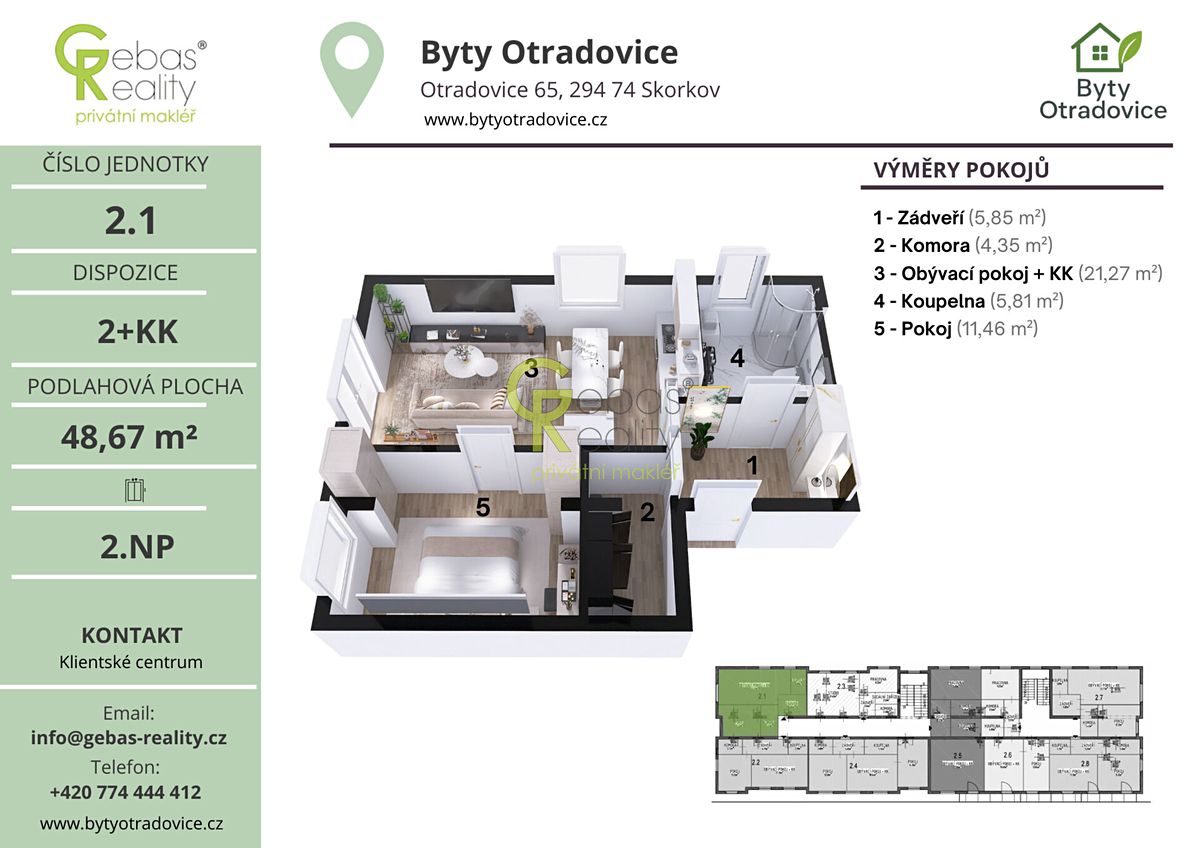 Prodej bytu 2+kk 49 m² – fotografie 4