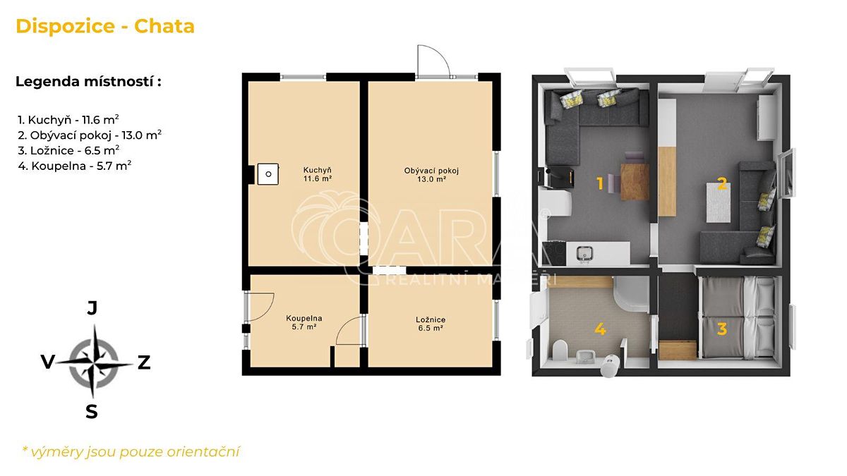 Prodej chaty 37 m², pozemek 714 m² – fotografie 5
