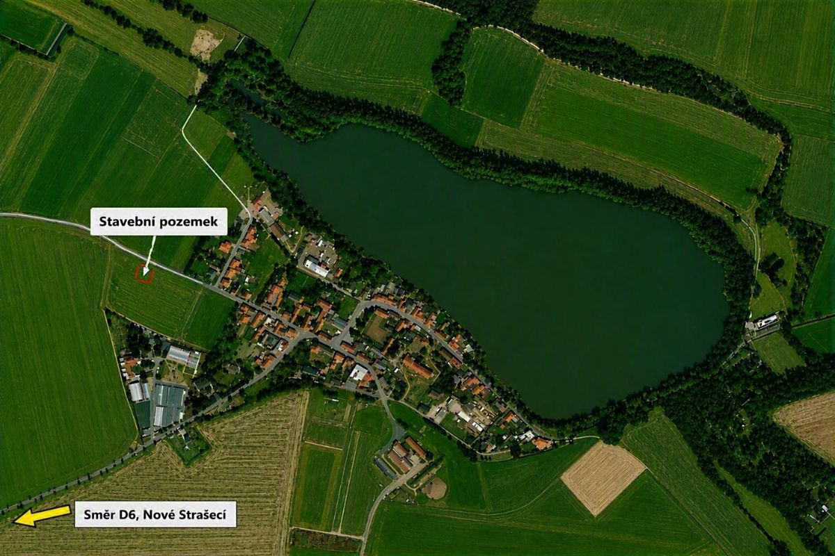 Prodej stavebního pozemku 852 m², Mšecké Žehrovice – fotka 1 z 3