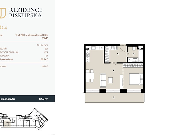 Wohnung 2+kk zum Kauf, 50 m² (6 von 14)