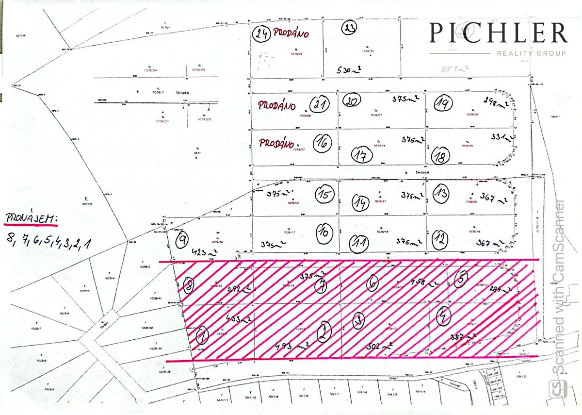 Pronájem zahrady 284 m²