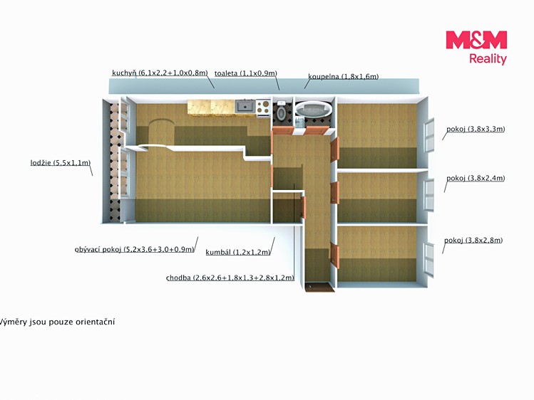 Квартира 4+1 на продаж, 85 м² (16 з 20)