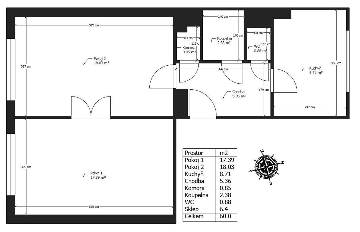 Pronájem bytu 2+1 60 m² – fotografie 4