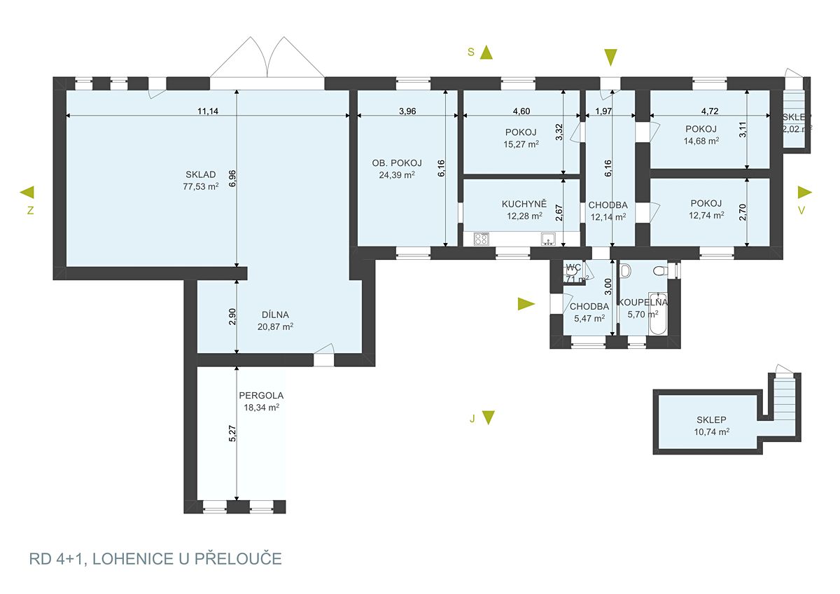 Prodej rodinného domu 104 m², pozemek 1077 m² – fotografie 3