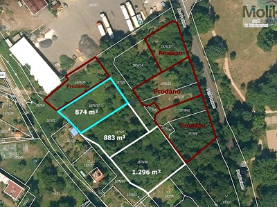 Prodej  stavebního pozemku 874 m²
