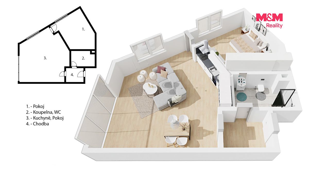 Prodej bytu 2+kk 65 m² – fotografie 3