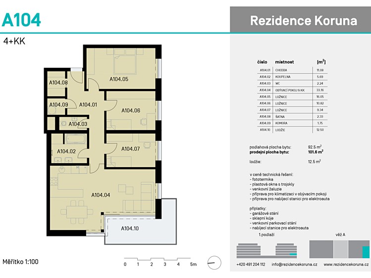 Квартира 4+kk на продаж, 101 м² (2 з 12)