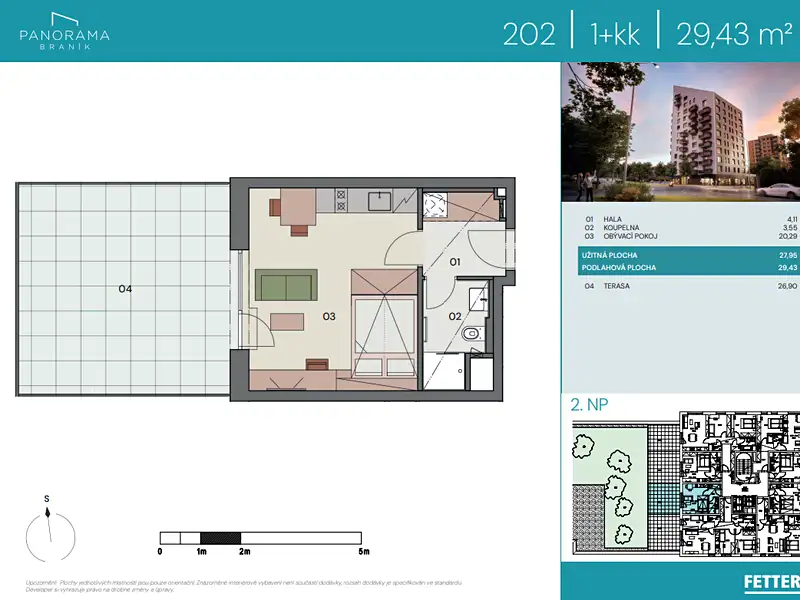 Prodej bytu 1+kk 28 m², Praha – náhled fotky 2