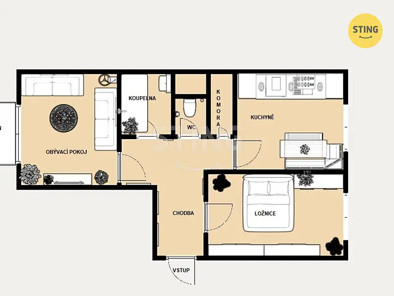 Prodej bytu 2+1 56 m², Přerov – náhled fotky 2