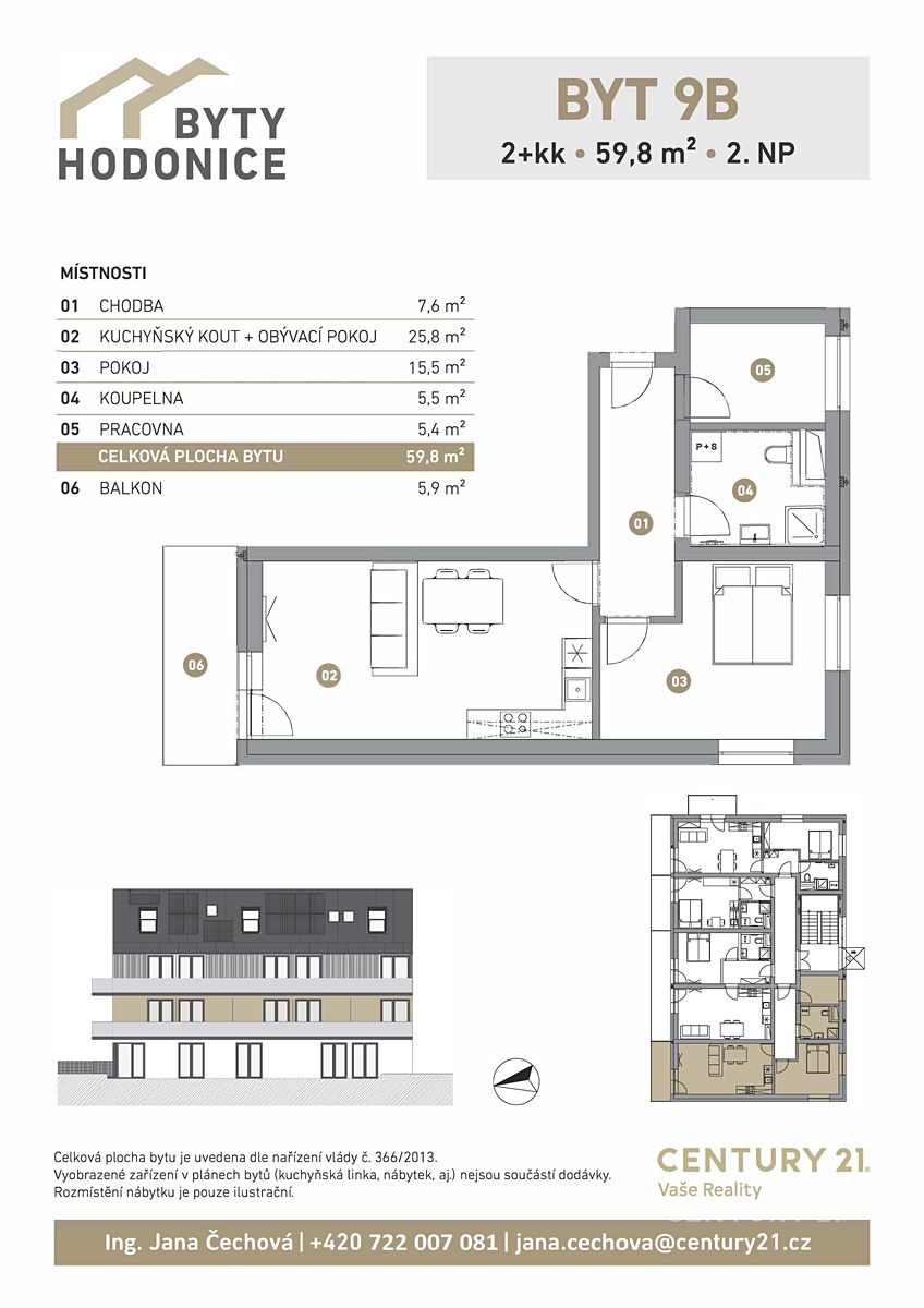 Prodej bytu 2+kk 59 m² – fotografie 5