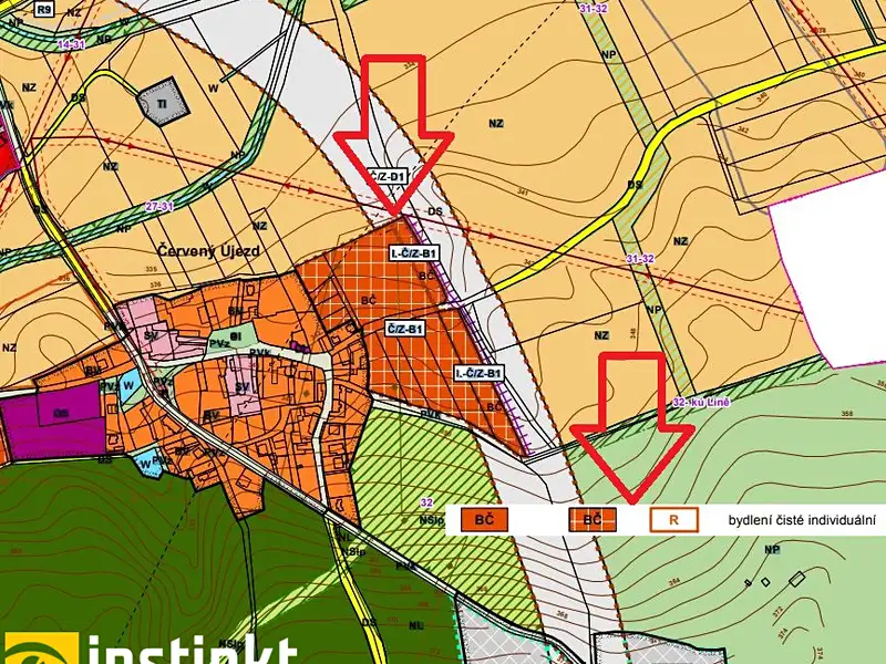 Prodej stavebního pozemku 1114 m², Zbůch – náhled fotky 2