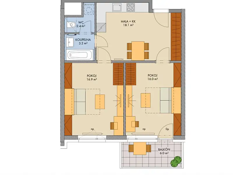 Prodej bytu 2+1 59 m², Praha – náhled fotky 2